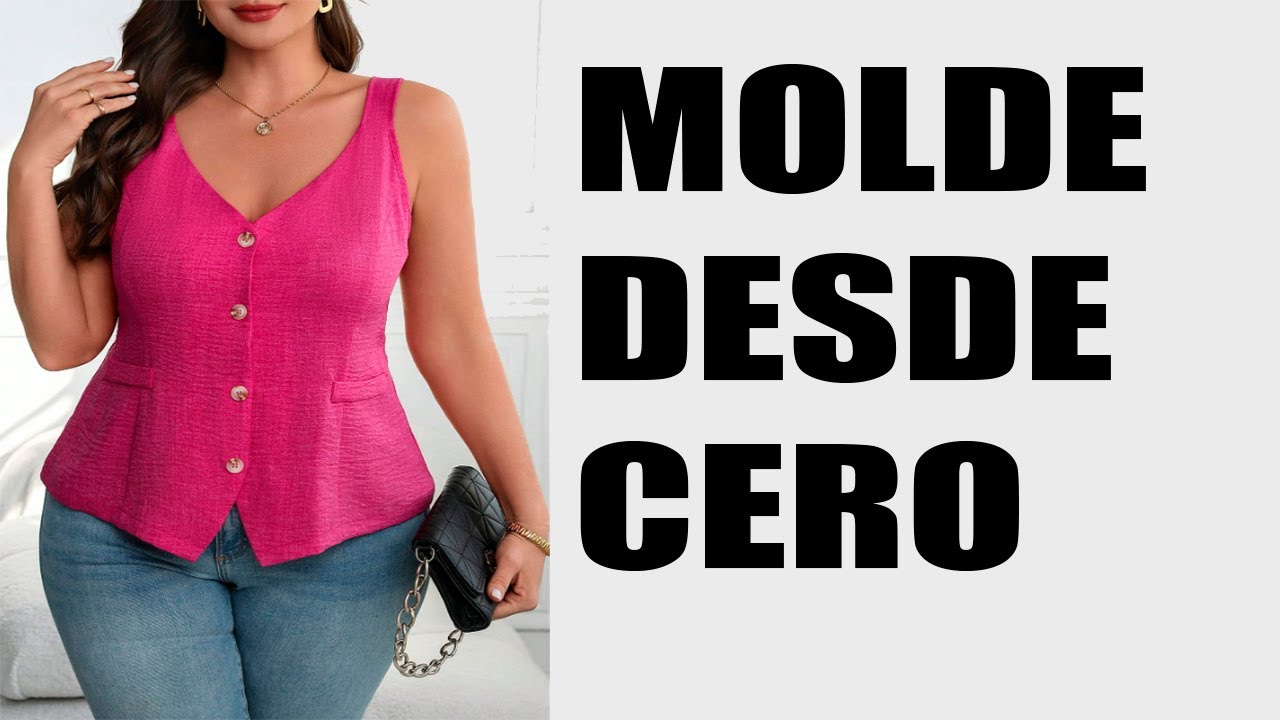 blusa tipo chaleco, patronaje profesional