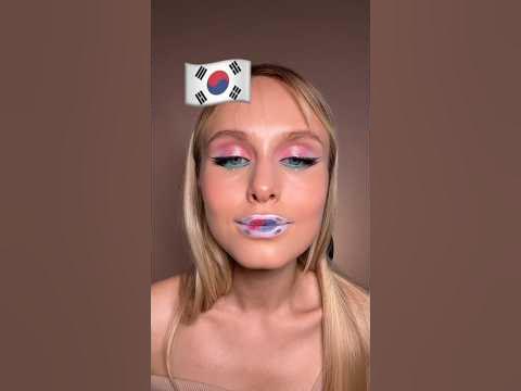 Получилось красочно и необычно, как сама Корея🤩 #makeup #макияж #корея ...