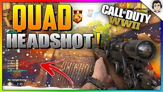 INSANE* QUAD HEADSHOT!! - WW2 HIGHLIGHTS #R3D (Call Of Duty : World War2)