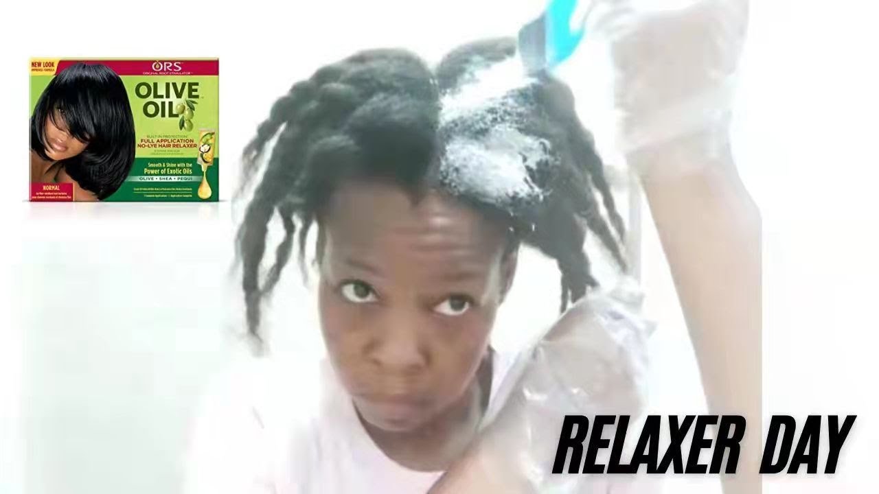 MY FIRST TIME USING ORS OLIVE OIL RELAXER RELAXED HAIR YouTube