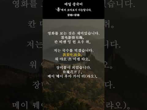 초간단 중국어 회화 516~518