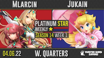 PSW S14:W1 - Mlarcin (Pyra Mythra) vs Jukain (Peach) - W Quarterfinals