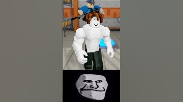 BUFF BACON IQ (Troll Face Meme) #shorts #robloxshorts