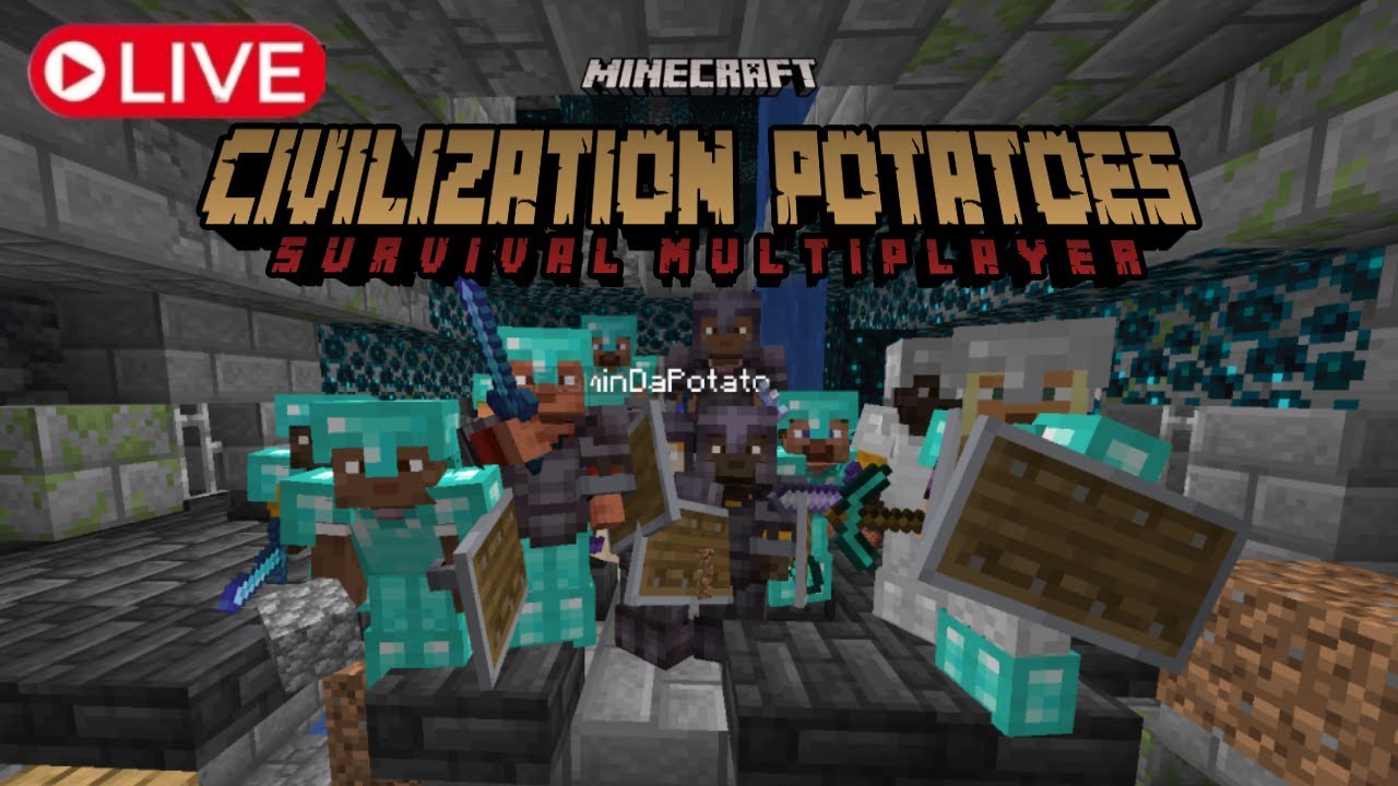 🔴 Minecraft: CIVILIZATION POTATOES SMP (Playing with Viewers & Friends) *Read Desc*🔴