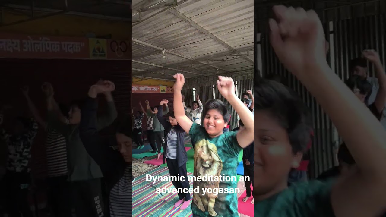 dynamic meditation and advance yogasana Raja Bhoj shooting academy Bhopal