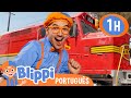 Blippi Explora um Trem! | 1 HORA DO BLIPPI! | Vídeos Educativos em Português