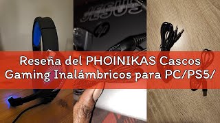 Reseña del PHOINIKAS Cascos Gaming Inalámbricos para PC/PS5/PS4, Auriculares Gaming Inalámbricos de