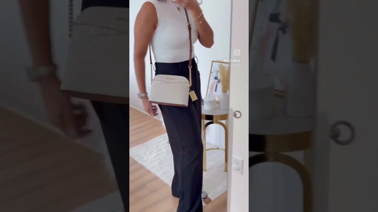 Michael Kors Jet Set Travel Medium Logo Dome Crossbody 