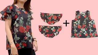 You don't have to be a tailor!  Sewing butterfly sleeve blouse is easy