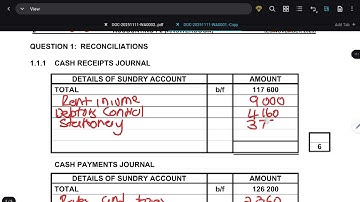Bank and Creditors Reconciliation Statement| Accounting Grade 11 Final Revision 2025