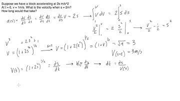 Acceleration as a function of position example