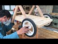 Extremely Creative DIY Wood Processing Idea // How To Make Outdoor Trolley For Garden Bar