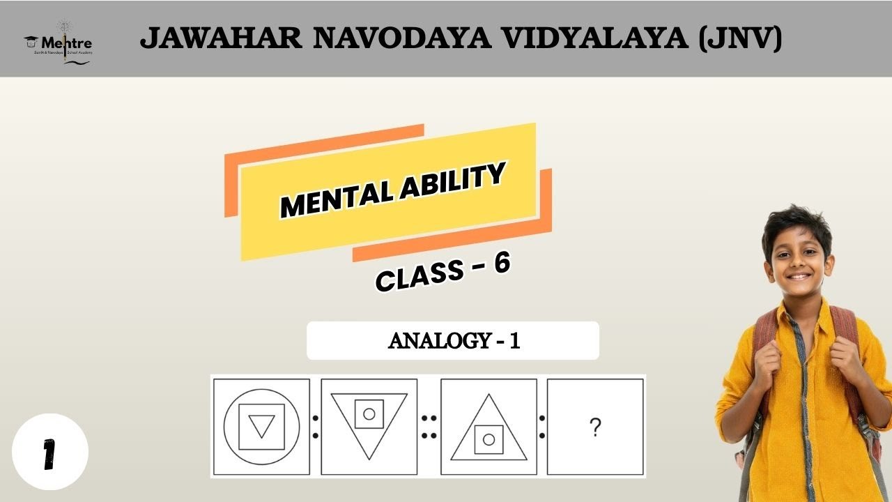 Jawahar Navodaya vidyalaya entrance exam | 6th class maths | Jnvst Preparation | Analogy Part 1