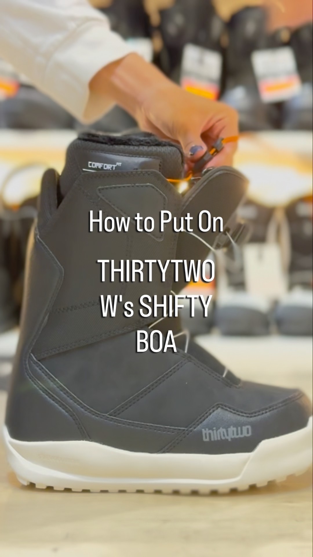 thirtytwo SHIFTY BOA W'S スノーボードブーツ スノーボードブーツの履き方、脱ぎ方。2025-2026 THIRTYTWO W's SHIFTY