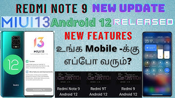 Redmi Note 9 புதுசா Update வந்து இருக்கு 😍 | MIUI 13 Android 12 Update Released | #tamil