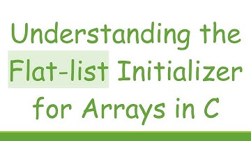 Understanding the Flat-list Initializer for Arrays in C