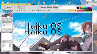 Haiku Screencast: Wonderbrush Wallpaper with Text and Effect