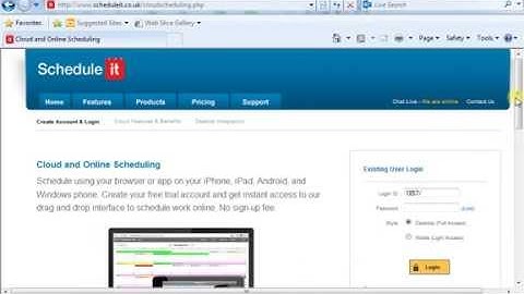 Scheduling online with a synchronised local database using Schedule it.