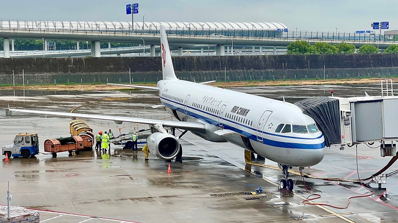 Airbus A321-200 | Air China | Осака (KIX) — Шанхай (PVG) | Полный Полёт | 4К