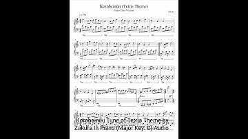 Thumbnail of Korobeiniki Tune of Tetris Theme by Zakura In Piano (Major Key: C) Audio