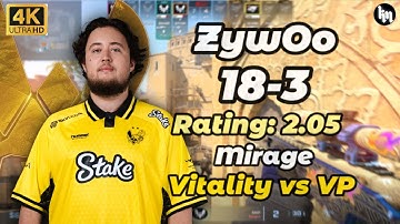 ZywOo (18-3) Vitality vs VP (Mirage) | IEM Chengdu 2025 #cs2 #zywoo