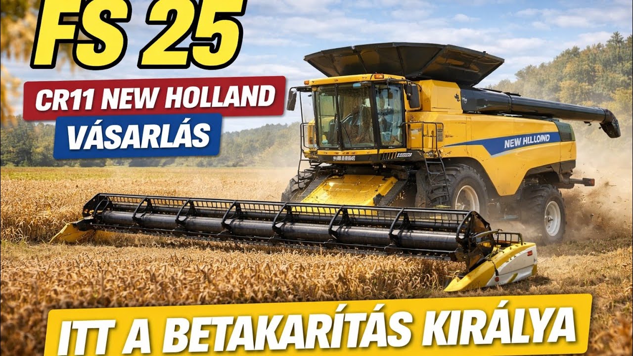 Fs 25 CR 11 New Holland kombájn megvétele a gazdaságba