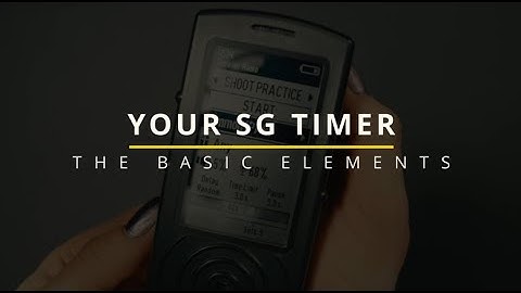 Your SG Timer: The Basic Elements