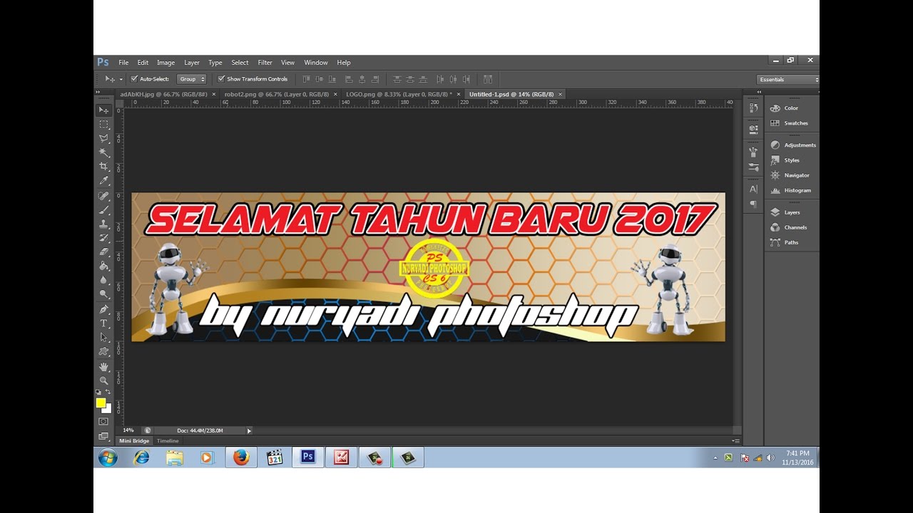  desain  spanduk  selamat tahun baru 2021 dengan  photoshop  