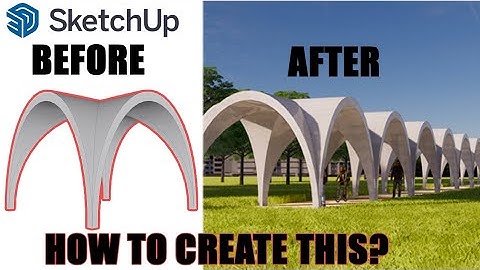 Pedestrian Canopy Design In Sketchup | Complete Tutorial