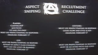 AspectSniping [Recruitment Challenge] CLOSED!!