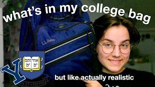 what&#39;s in my college bag but it&#39;s realistic ~yale edition~ 2020