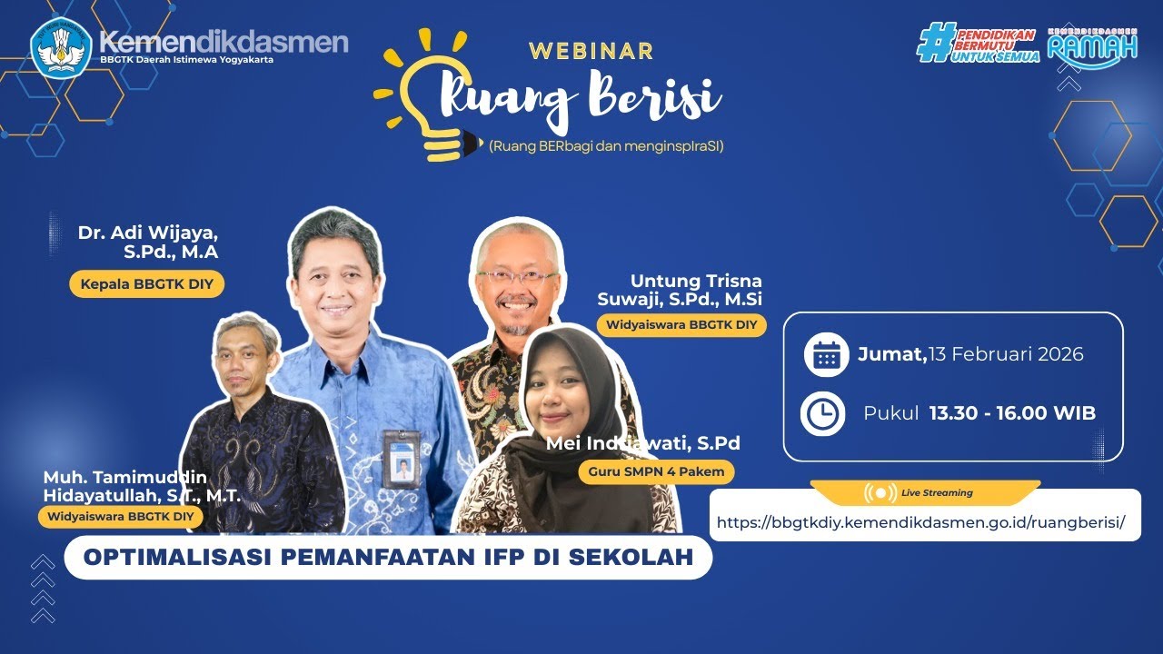 (2026) Webinar Ruang Berisi Optimalisasi Pemanfaatan IFP di Sekolah