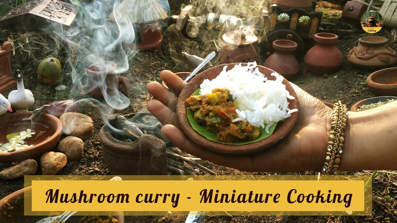 Mushroom Masala Curry Recipe | Mini Food EP#14 | Miniature Cooking