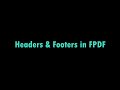 Add Header and Footer to PDF | FPDF | Python