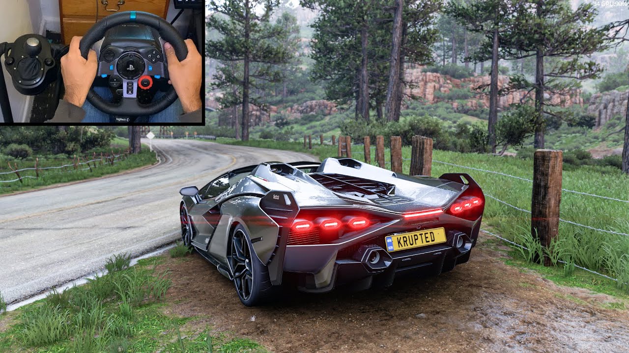 1500HP Sian Forza Horizon 5 Steering Wheel Gameplay 4K