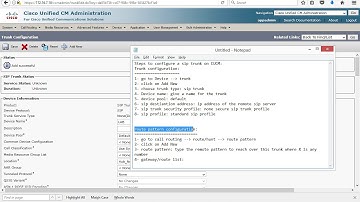 SIP trunk configuration on CUCM