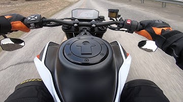 KTM DUKE 890R Exhaust Clips with SC Project SC1 Slip-on, Decat, and Akra Evo Map