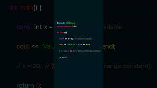 C++ Program: Use Constants Example | #C++language #shorts #youtubeshorts