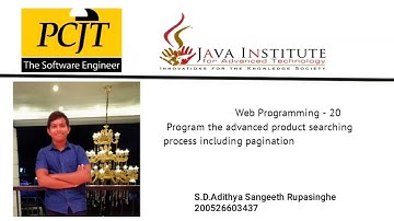 Web project Task 20 | 1st year | Semester 01 | Java Institute | Adithya Rupasinghe