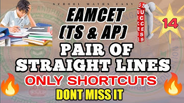 EAMCET 2023 II PAIR OF STRAIGHT LINES II EAMCET SHORTCUTS II TS EAMCET Il AP EAPCET Il