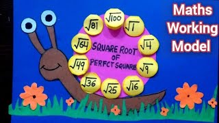 Maths working model on Square root of perfect square | Square root of perfect square maths project