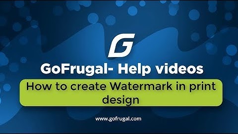 How to create Watermark in print design.