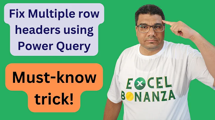 Excel table with multiple header rows | Fix table header split into multiple rows using power query