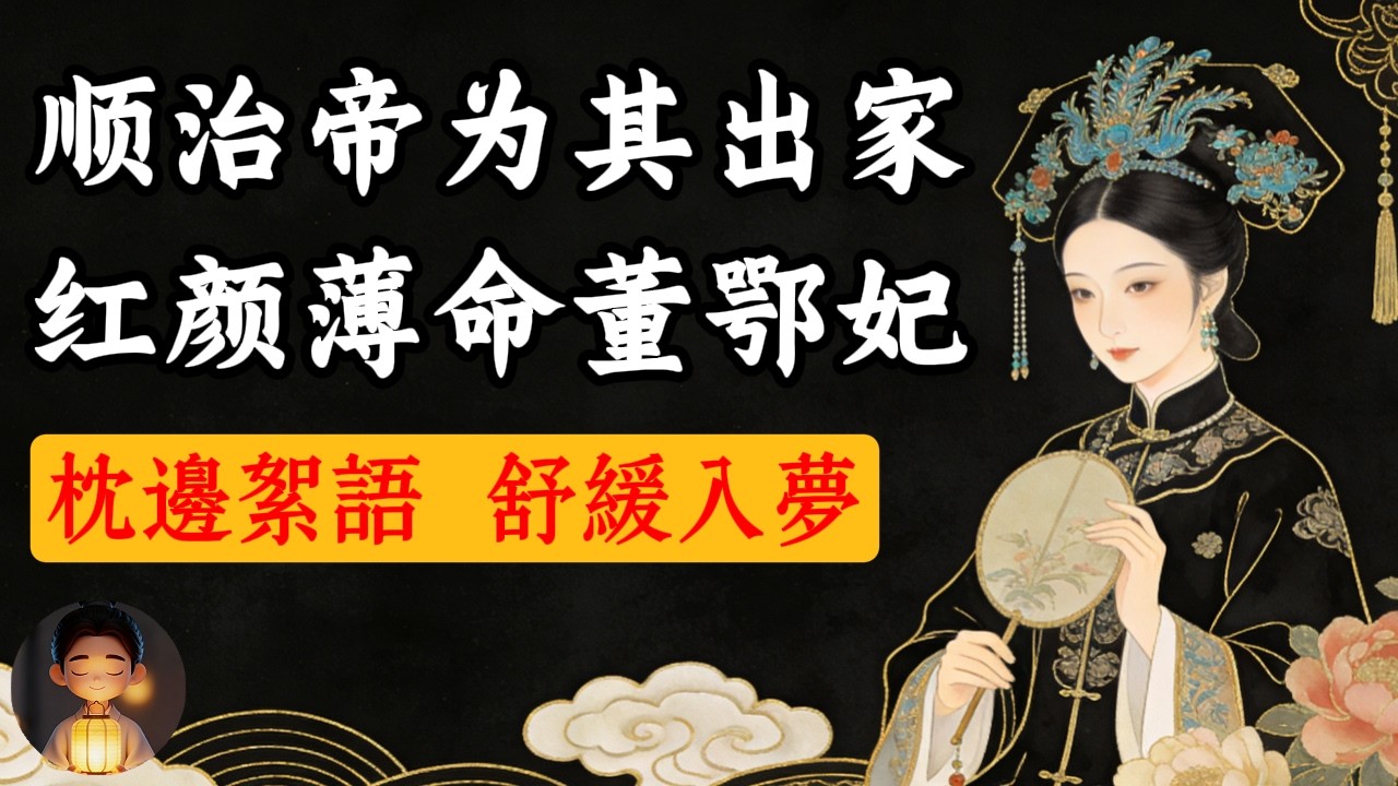 顺治帝为何要为她出家？董鄂妃：大清最红颜薄命的宠妃！| 枕边密语，舒缓入梦