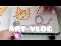 Art vlog on peint on ouvre un colis et on prpare des produits pour etsy artvlog watercolor