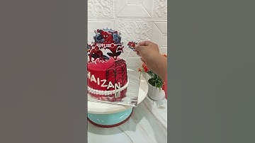 Thumbnail of cake spiderman,siapa yang suka #dekorasicake #cakedecorating #cakeultah #spiderman