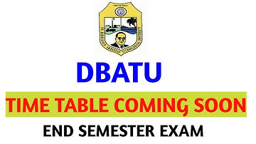 Dbatu university winter semester Update
