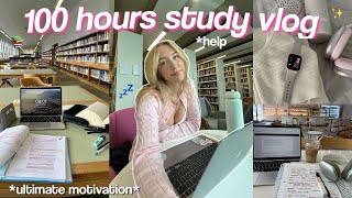 100 HOURS STUDY WITH ME FOR UNIVERSITY + productivity tips *ultimate motivation*