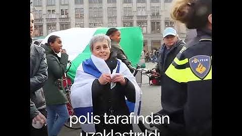 Hollanda'da Filistin gösterisinde İsrail taraftarından provokasyon