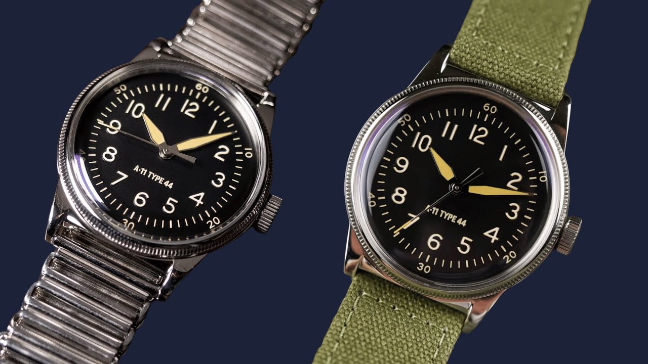 Praesidus A-11 Type Automatico Svizzero Acciaio Marrone Nero Pelle Orologio Uomo
